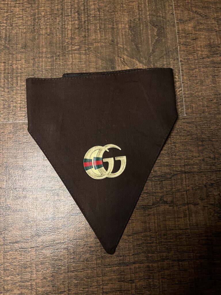 Classic Olive Green Velcro Dog Bandana| Size Small