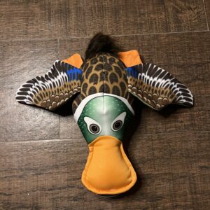 Wild Duck Plush Dog Toy with Squeaker
