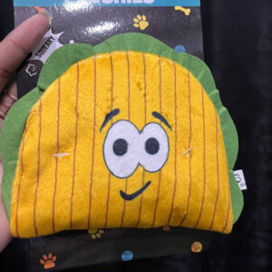Squeaky Taco Plush Dog Toy