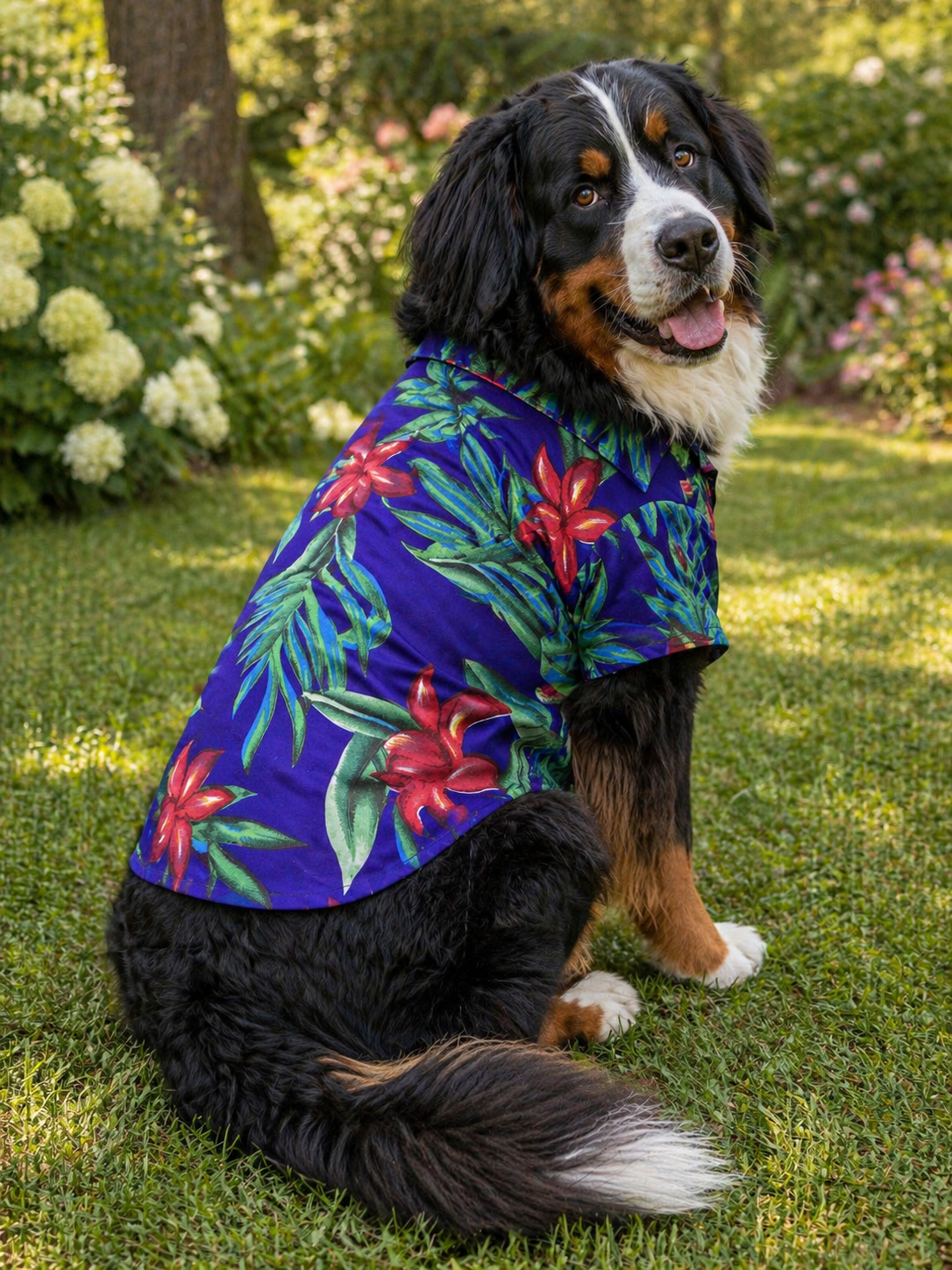 Tropical Print Dog Shirt – Lightweight Summer Wear