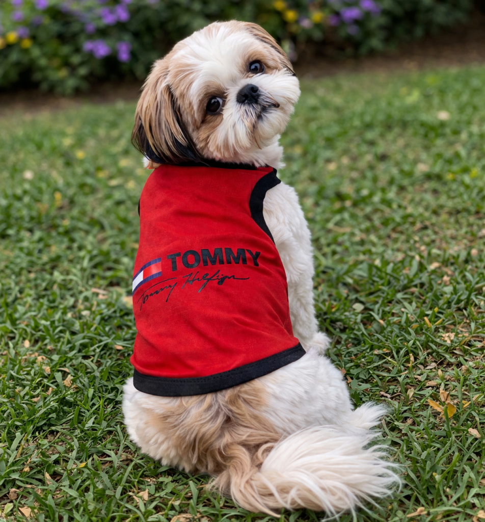 Cotton Dog Sando T-Shirt – Red