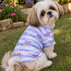 Imported Summer Dog T-Shirt – Pastel Cartoon Print