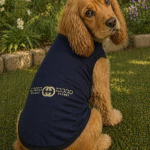 Navy Blue Luxury Style Dog T-Shirt – Slip-On Pet Vest