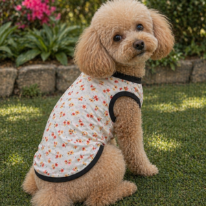 Floral Print Dog T-Shirt – Slip-On Pet Tee