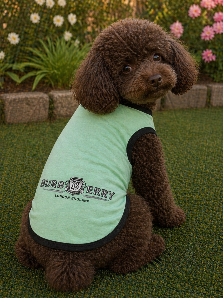 Green Luxury Style Dog T-Shirt – Slip-On Pet Vest