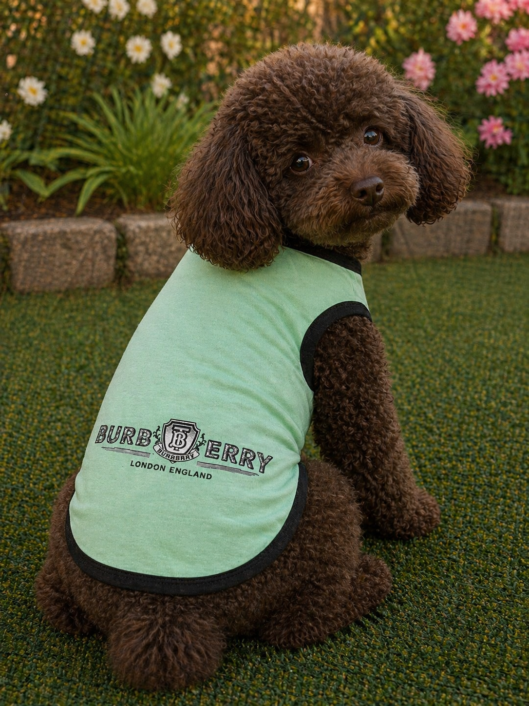 Green Luxury Style Dog T-Shirt – Slip-On Pet Vest