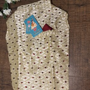 Royal Gold Embroidered Dog Sherwani – Festive & Wedding Wear
