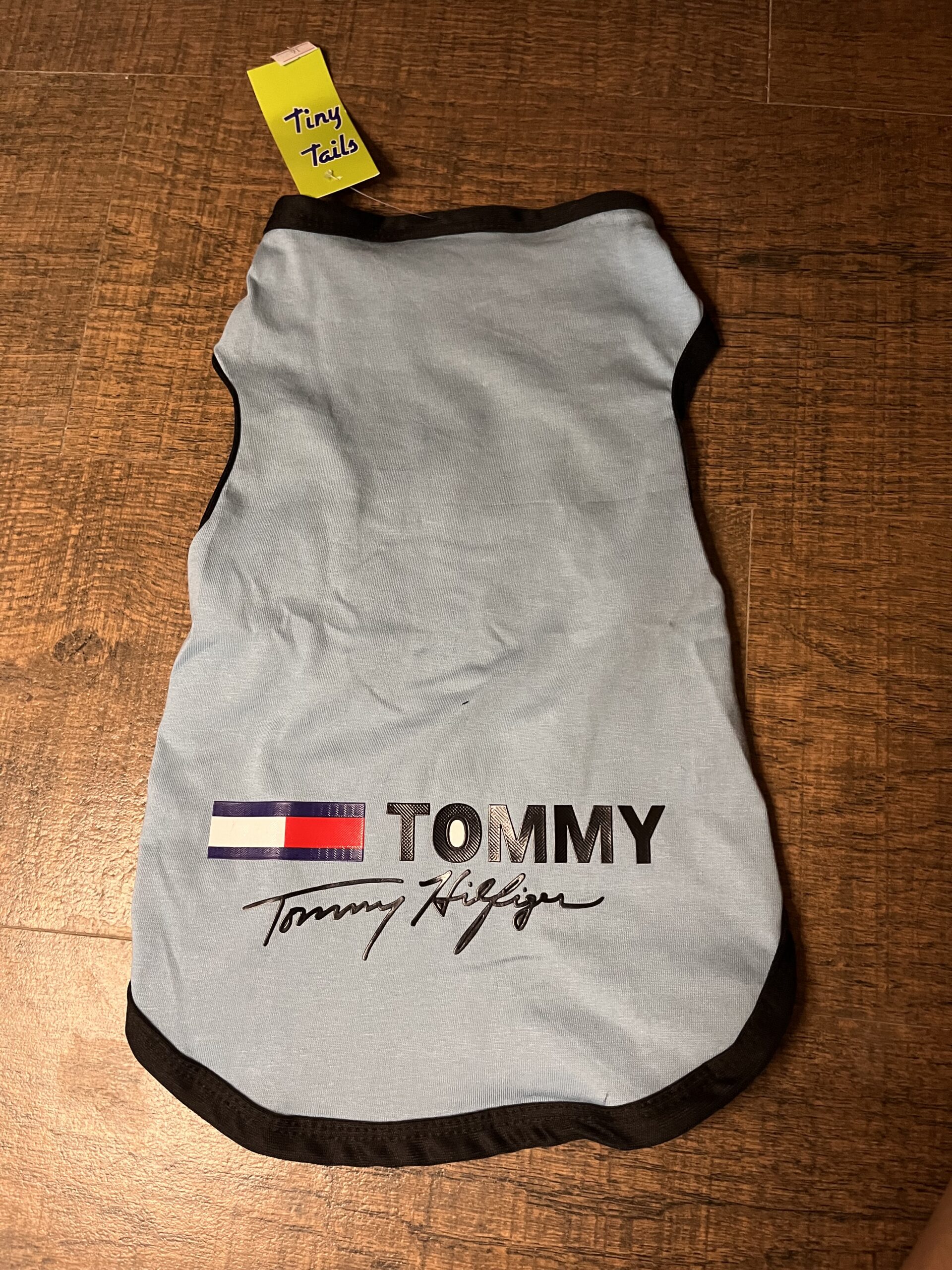 Tommy Style Grey Dog T-Shirt – Slip-On Pet Tee - Image 2