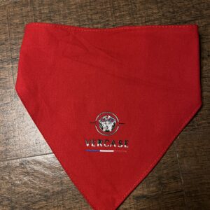 Vercase Velcro Dog Bandana – Size Medium (Red & Black)