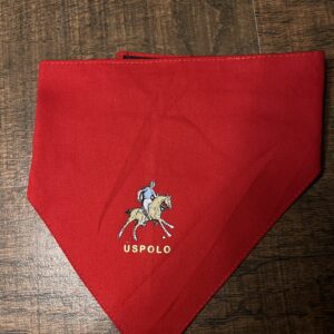 Classic Red Velcro Dog Bandana – Size Medium