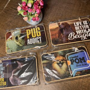 Wooden Pet Quote Hanging Signboard (Multiple Breeds Available)