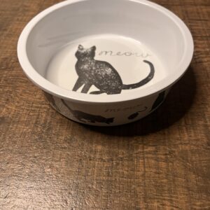 Cute Cat Print Pet Feeding Bowl- Size XS
