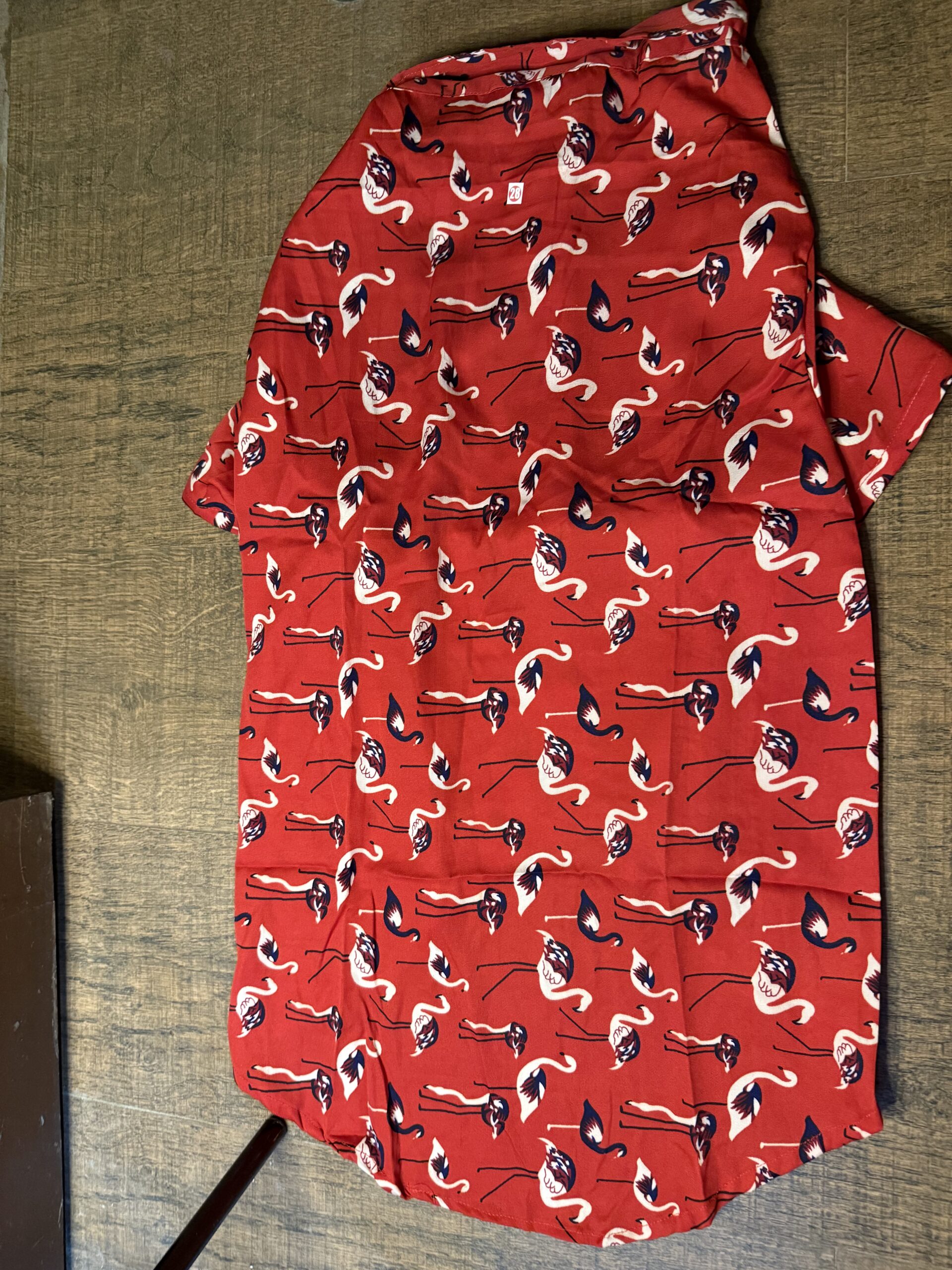 Flamingo Print Dog Shirt – Summer Casual Wear - Image 2