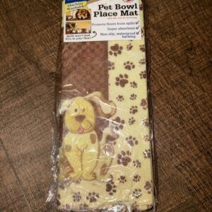 Pet Bowl Placement Mat (US Made) – Absorbent & Non-Slip (2 Designs Available)
