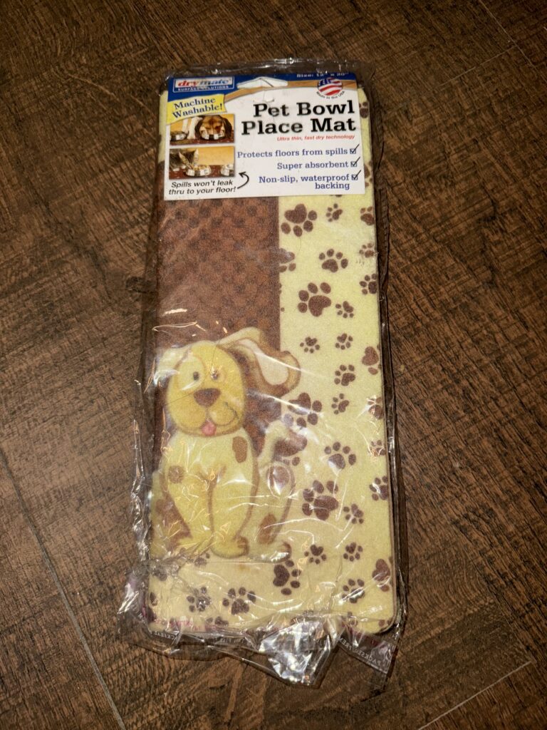 Pet Bowl Placement Mat (US Made) – Absorbent & Non-Slip (2 Designs Available)