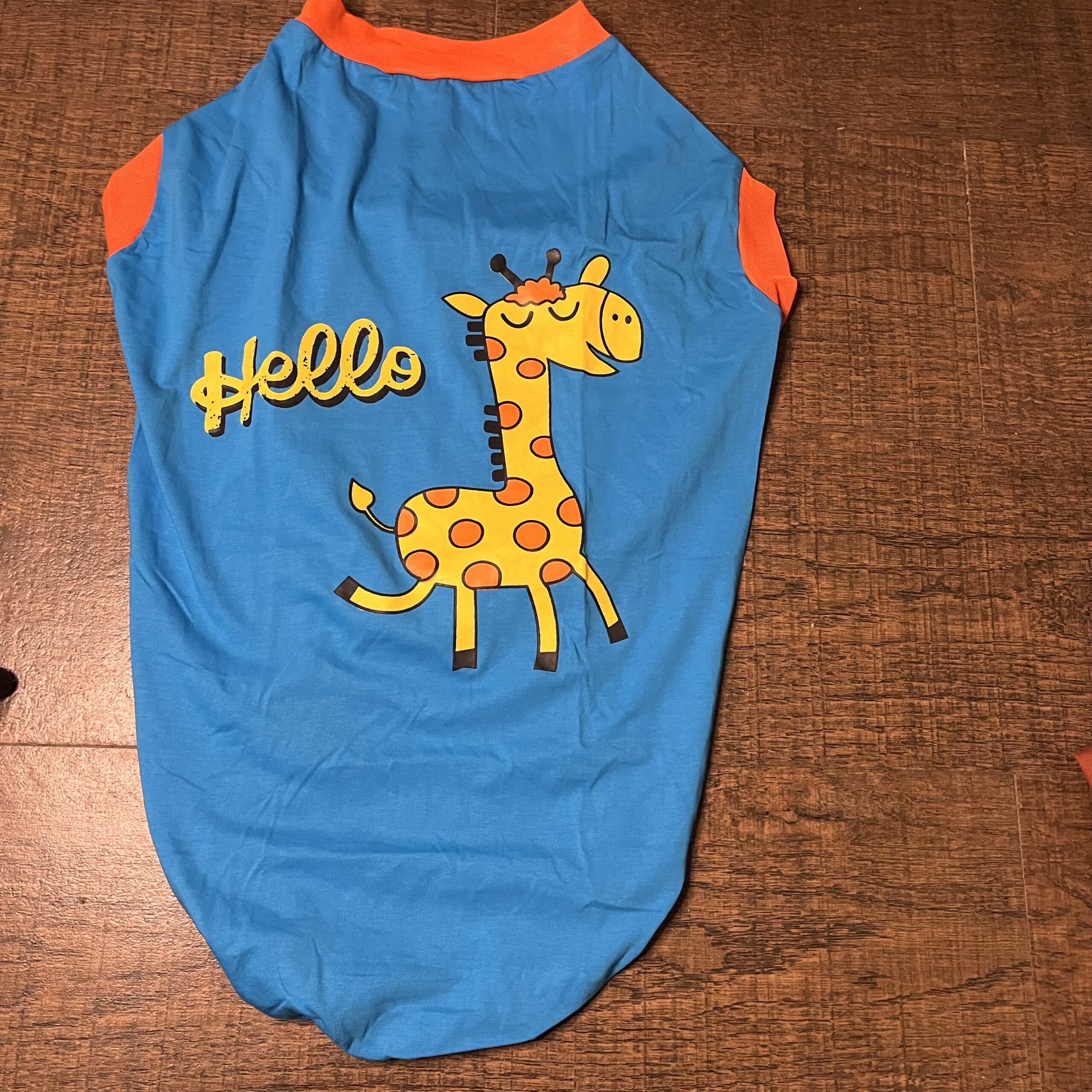 Cute Giraffe Print Dog T-Shirt – Slip-On Pet Vest - Image 2