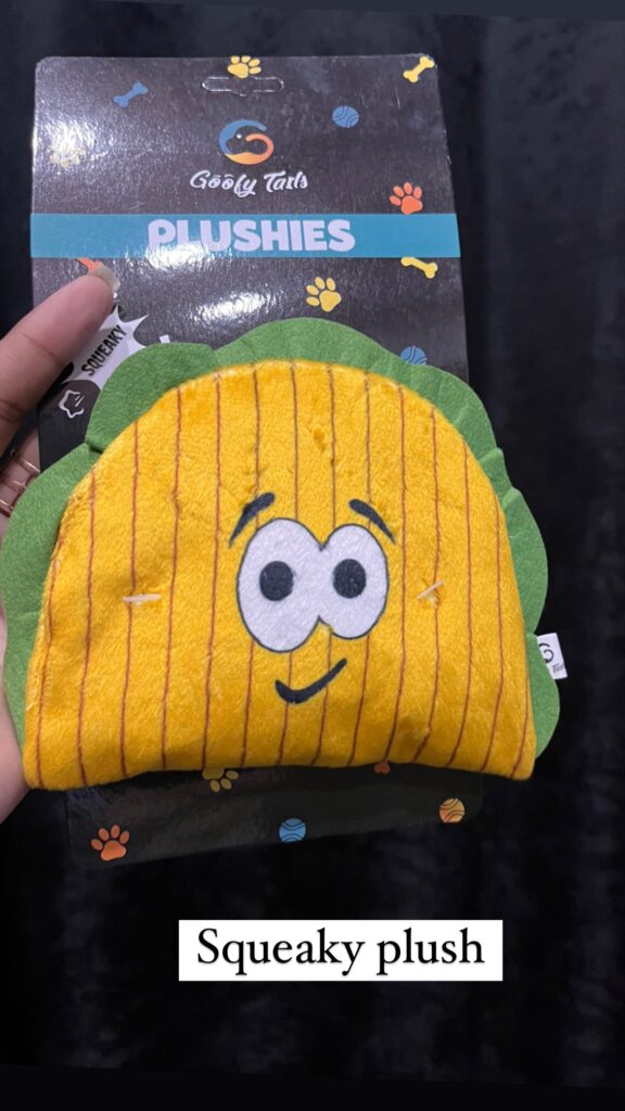 Taco Plush Squeaky Dog Toy – Soft Interactive Pet Toy