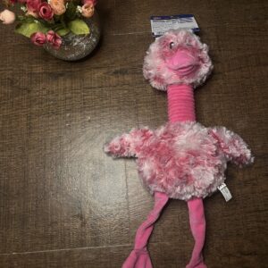 Pink Plush Flamingo Squeaky Dog Toy