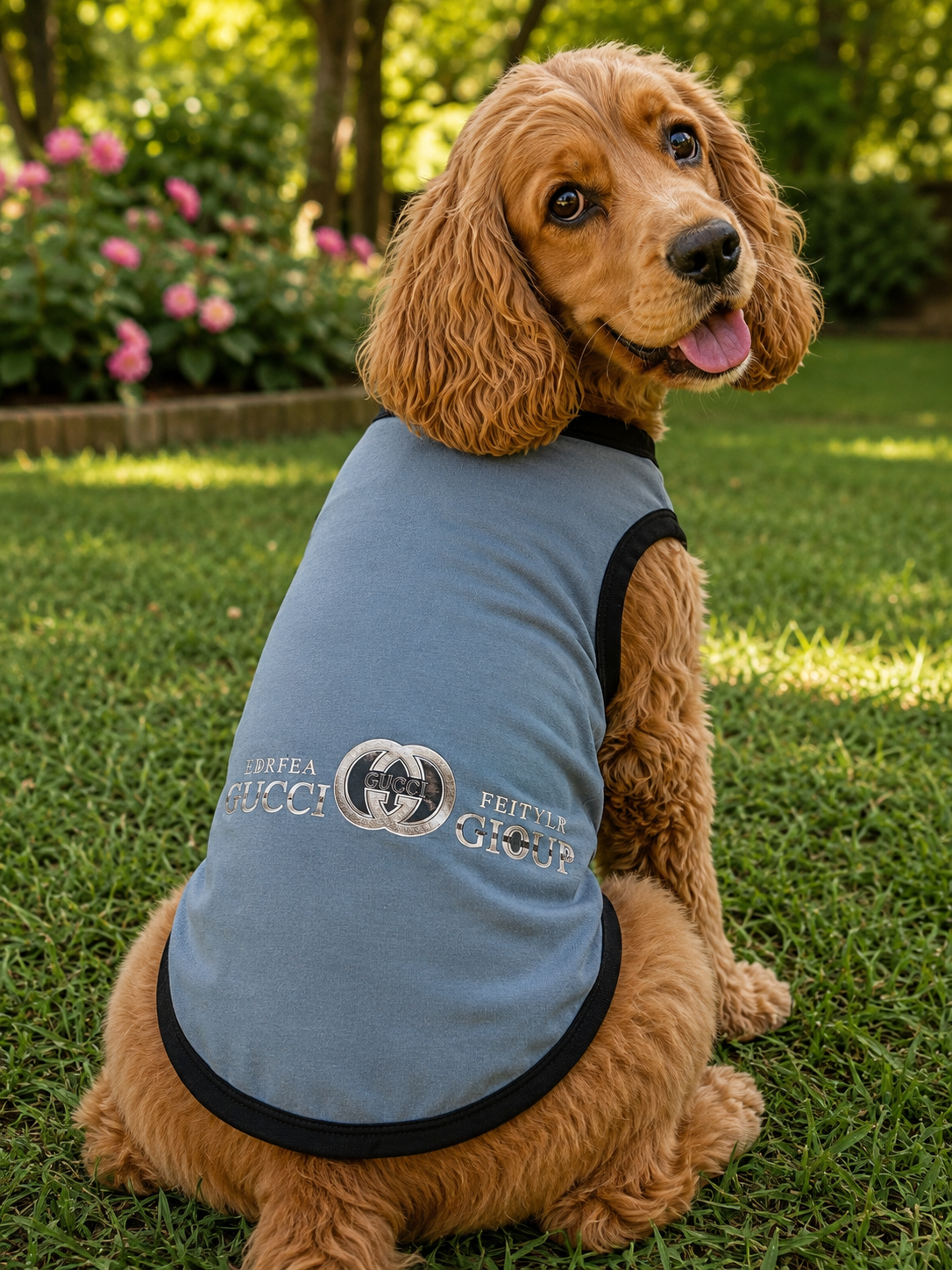 Luxury Sky Blue Designer Pet Tee