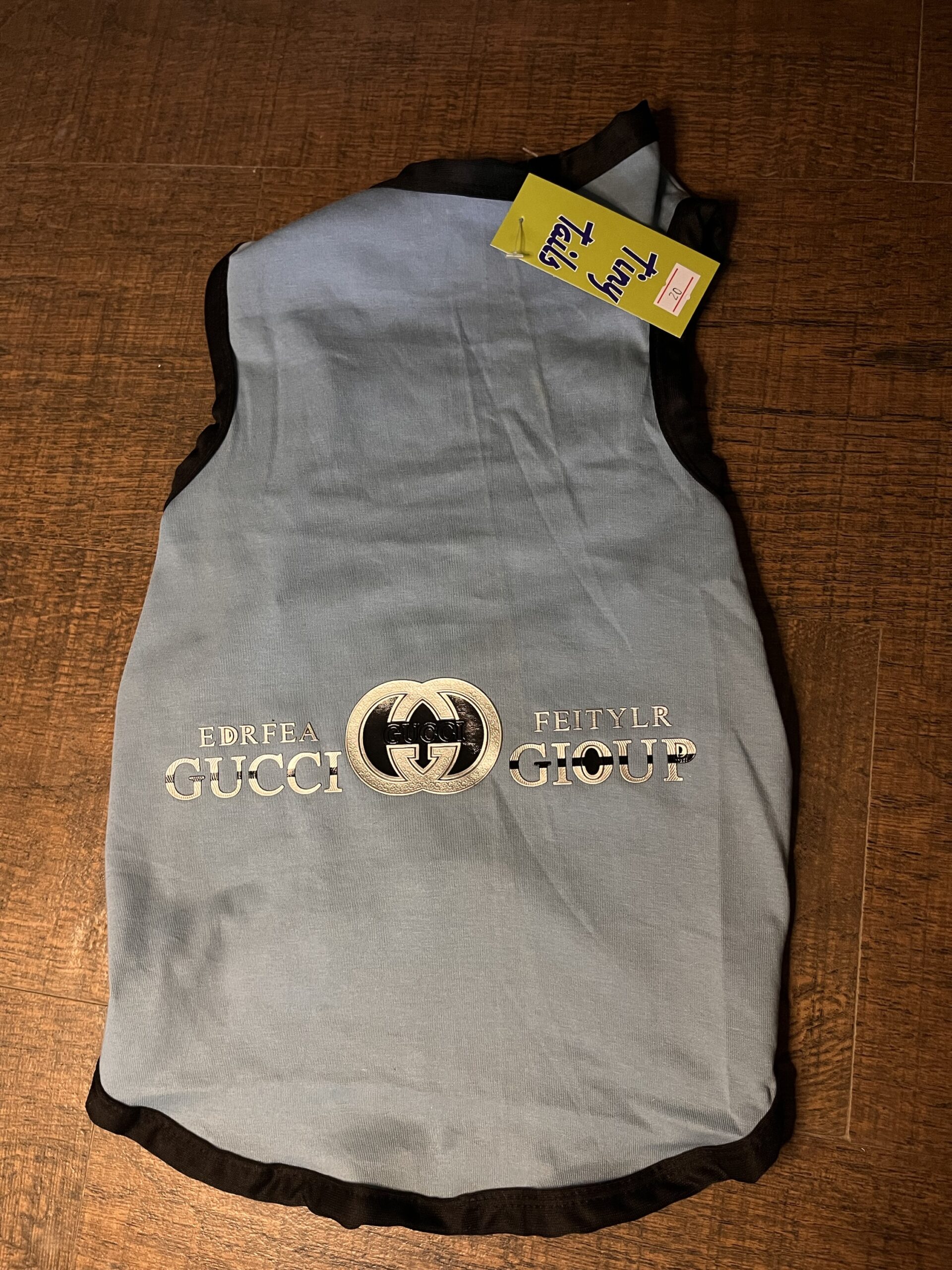 Luxury Sky Blue Designer Pet Tee - Image 2