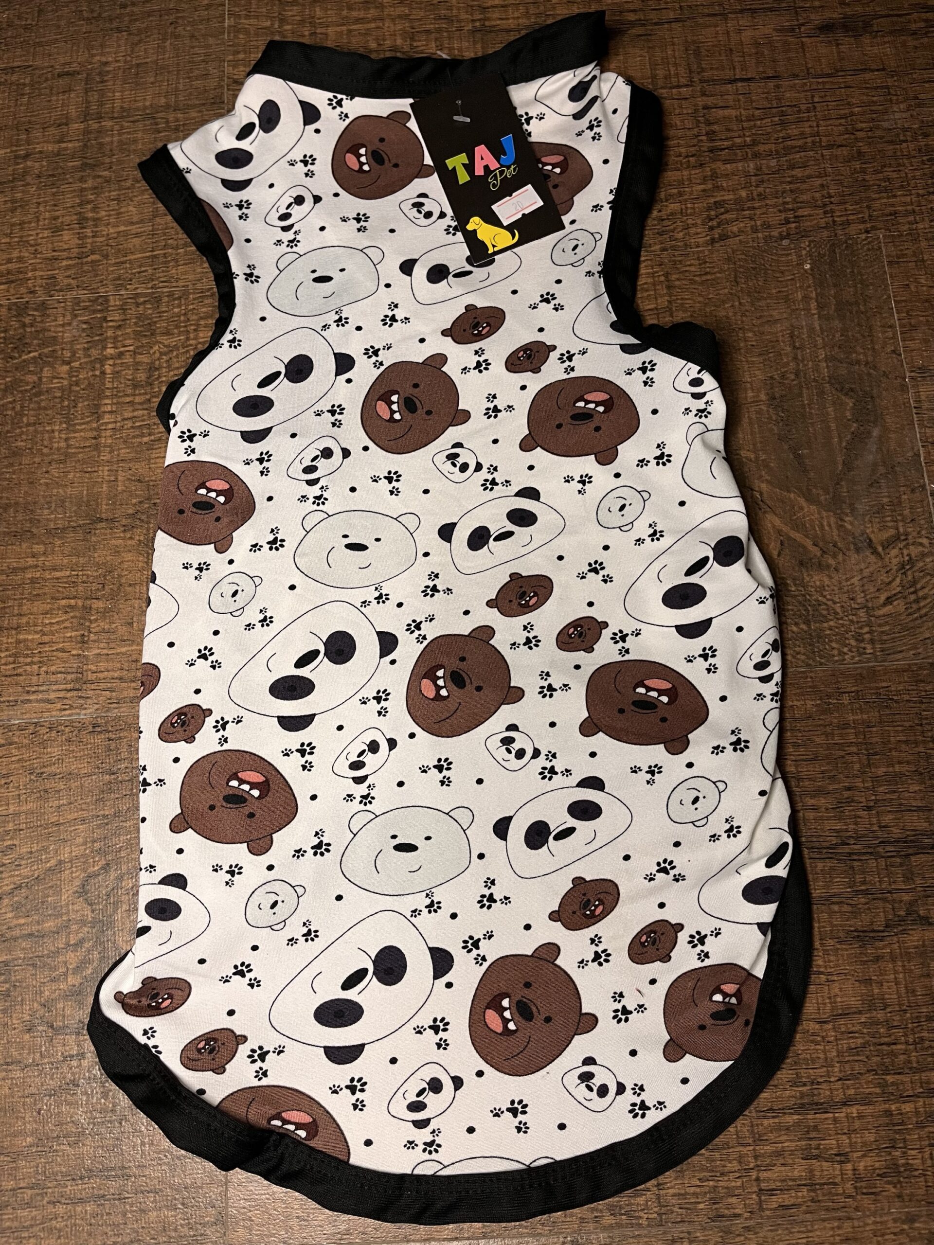 Cute Cartoon Bear Sleeveless Dog Tee - Image 3