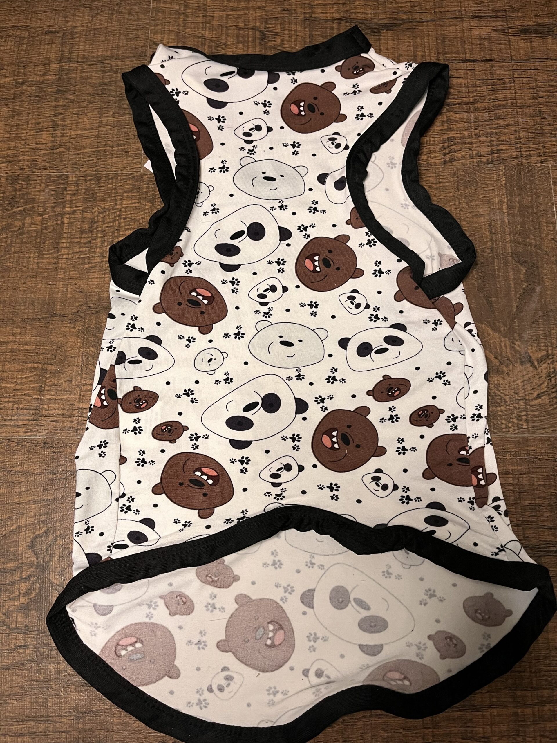 Cute Cartoon Bear Sleeveless Dog Tee - Image 2