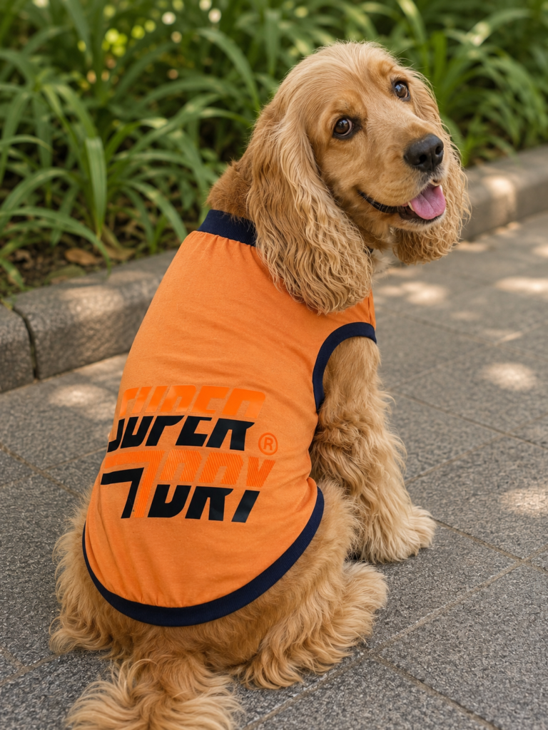Orange Sporty Dog Tee