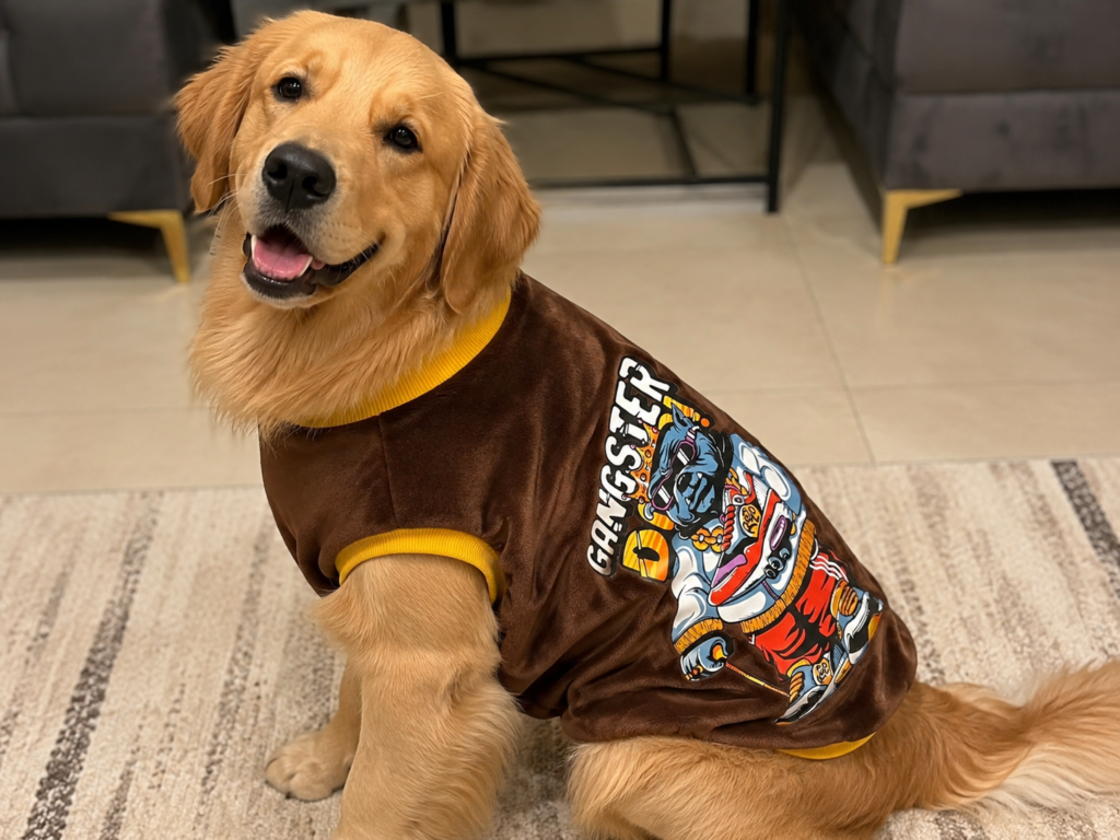 Gangster Velvet Sleeveless Dog Fur Tee