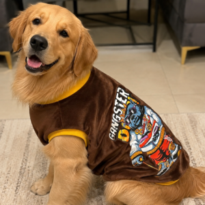 Gangster Velvet Sleeveless Dog Fur Tee