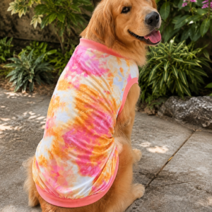 Pink & Orange Tie-Dye Dog Tee