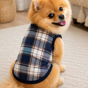 Classic Plaid Sleeveless Dog Sando