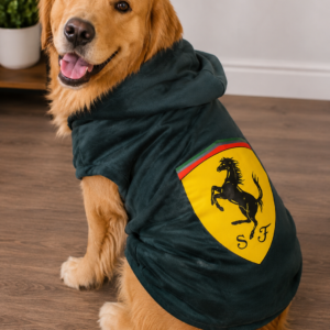 Ferrari Sleeveless Fur Dog Hoodie – Premium Winter Pet Hoodie
