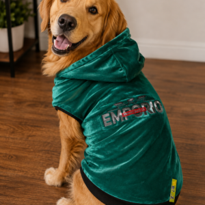 Premium Emerald Green Sleeveless Dog Hoodie