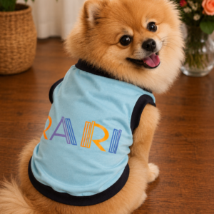 Rare Printed Sleeveless Dog T-Shirt