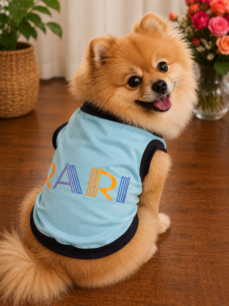 Rare Printed Sleeveless Dog T-Shirt