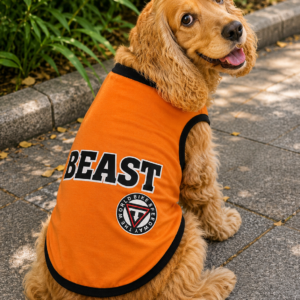 Orange “BEAST” Dog Tee
