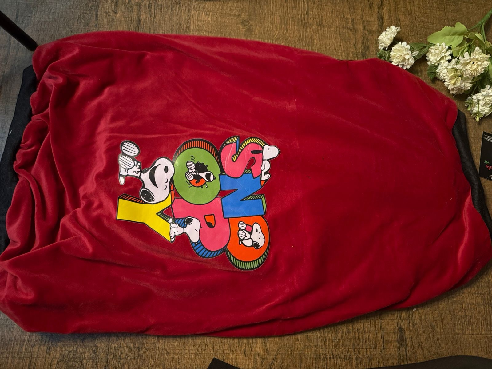 Snoopy Velvet Sleeveless Dog Fur Tee - Image 2