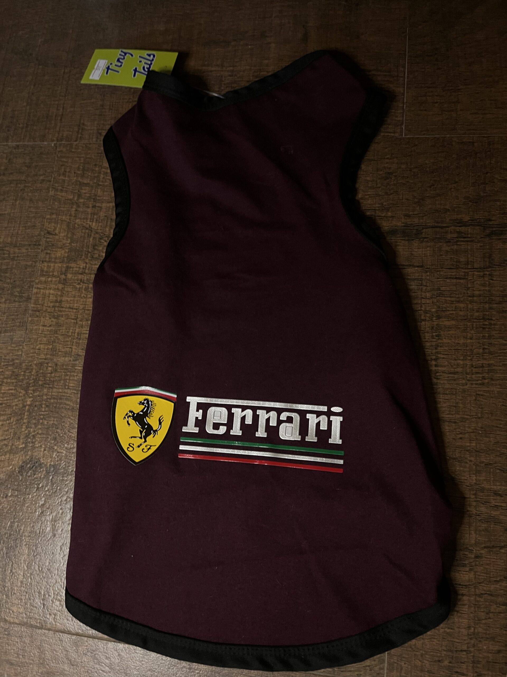🐾 Ferrari Classic Dog T-Shirt – Maroon - Image 2
