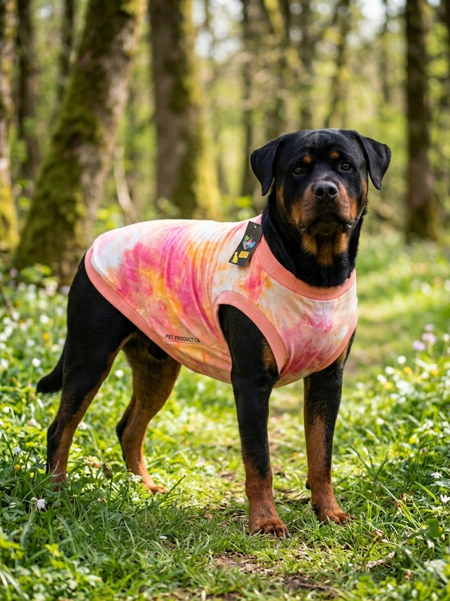 Pink & Orange Tie-Dye Dog Sweatshirt