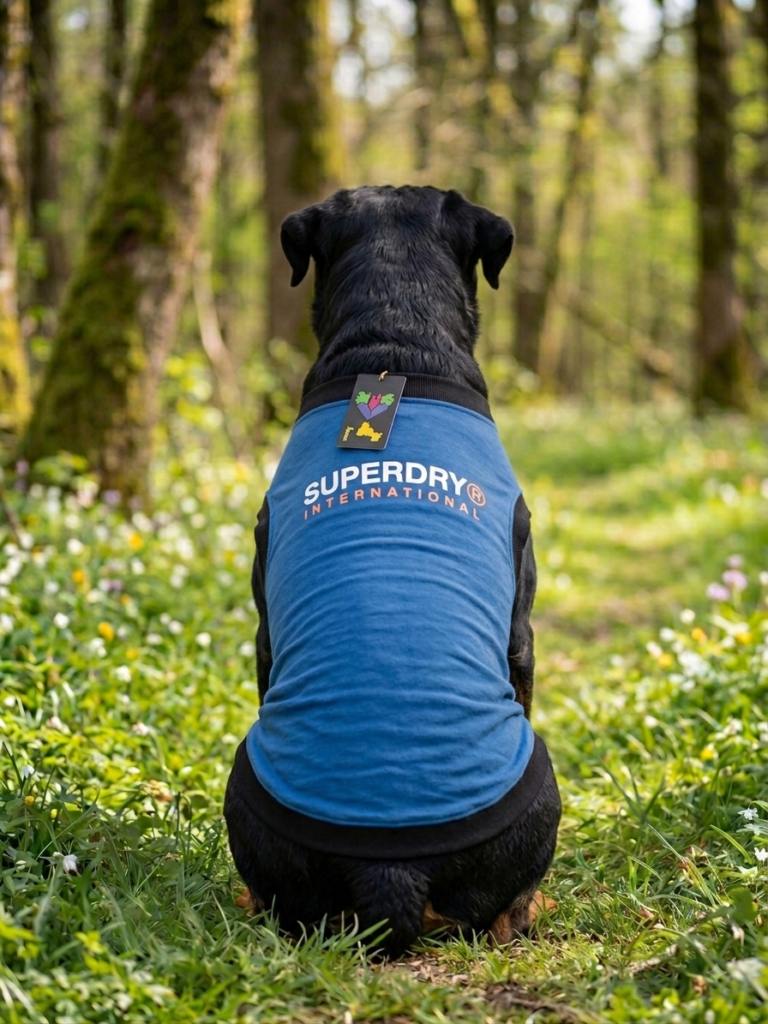 Superdry International Dog Vest – Premium Sleeveless Blue Tee