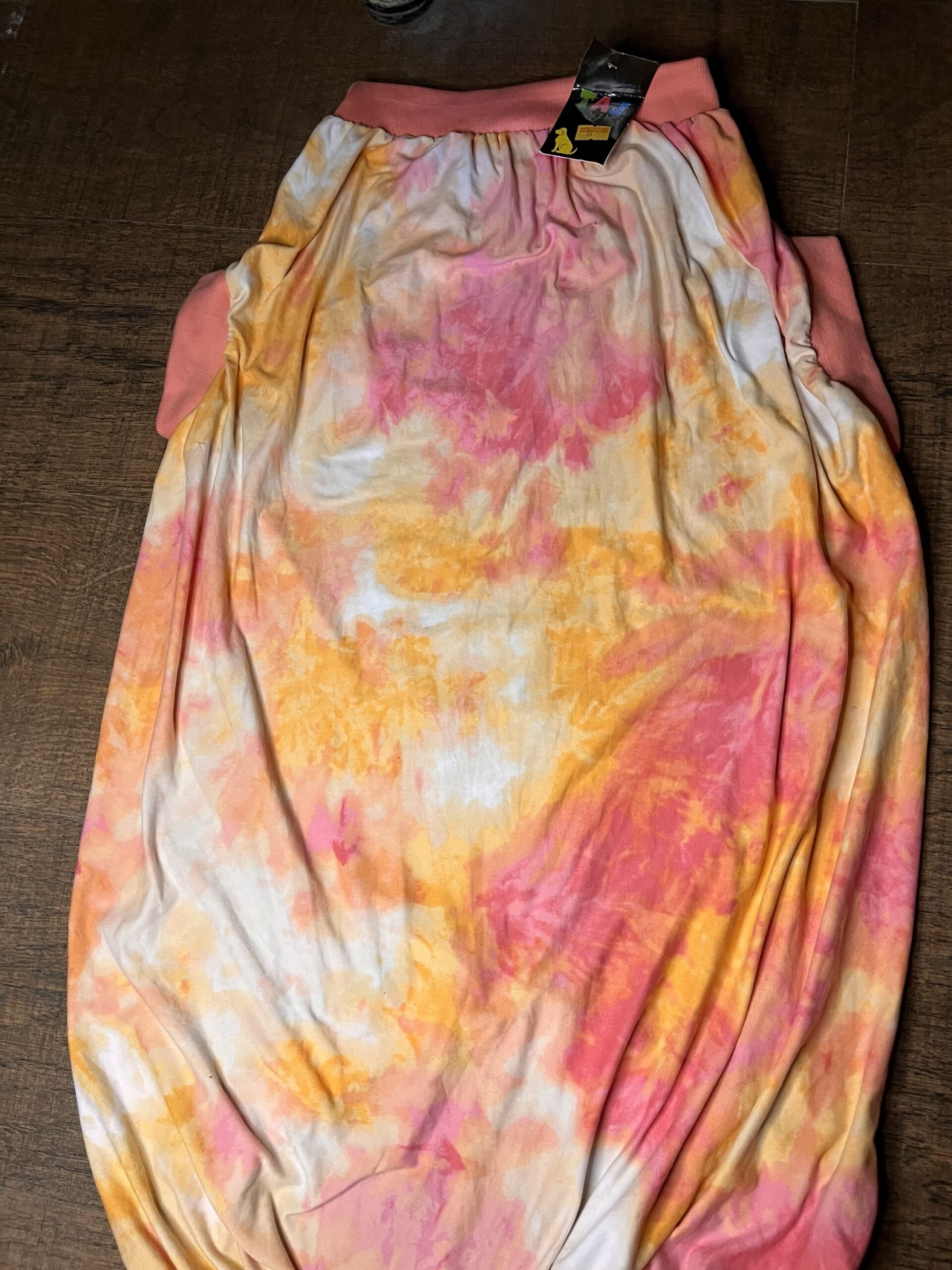 Pink & Orange Tie-Dye Dog Sweatshirt - Image 2