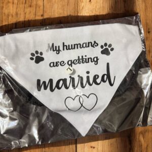 💍 “My Humans Are Getting Married” Dog Bandana L size
