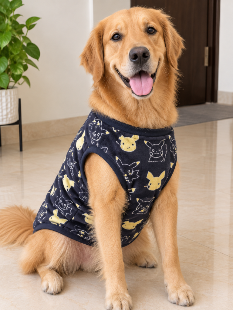 Pikachu Print Fleece Tshirt