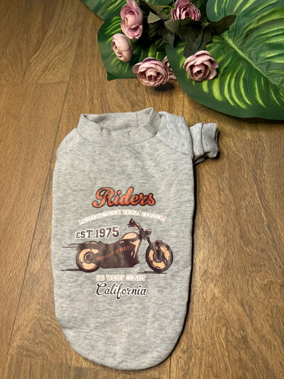 Riders Motorcycle Winter Tee – Grey - Image 2