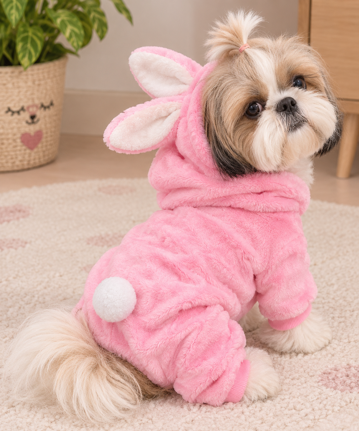 🐰 Pink Bunny Fleece Jumper