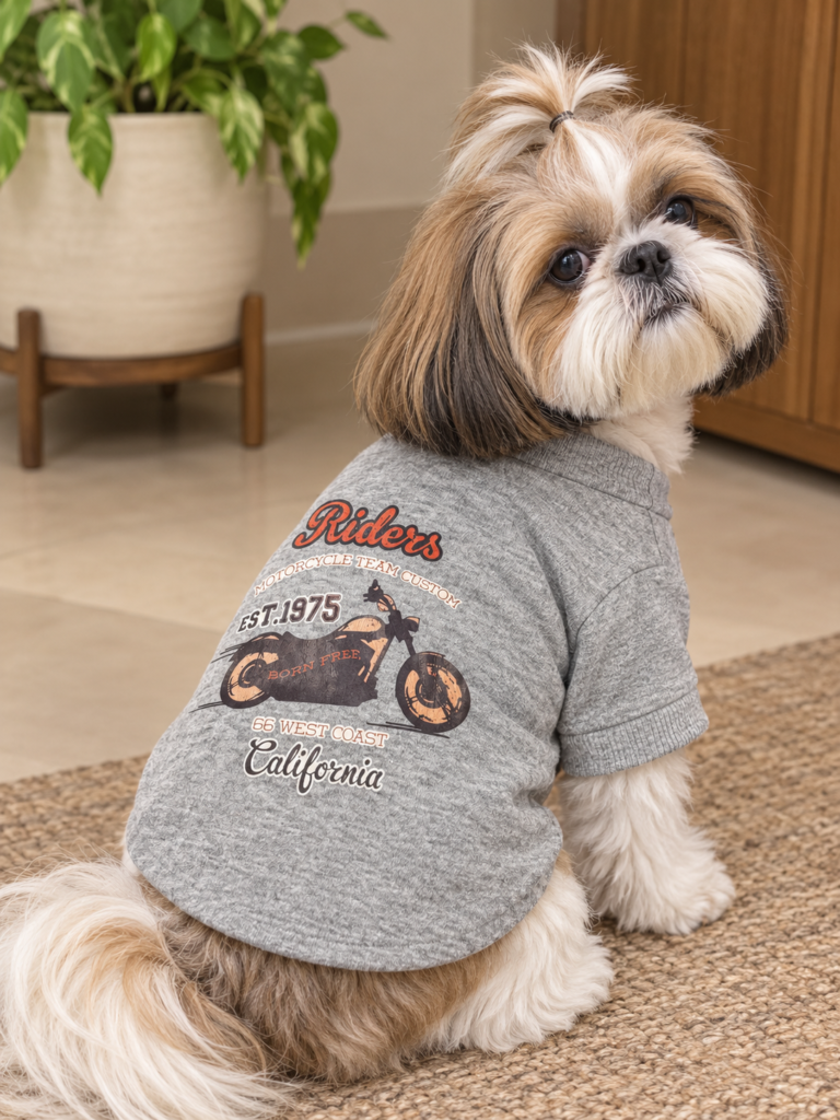 Riders Motorcycle Winter Tee – Grey