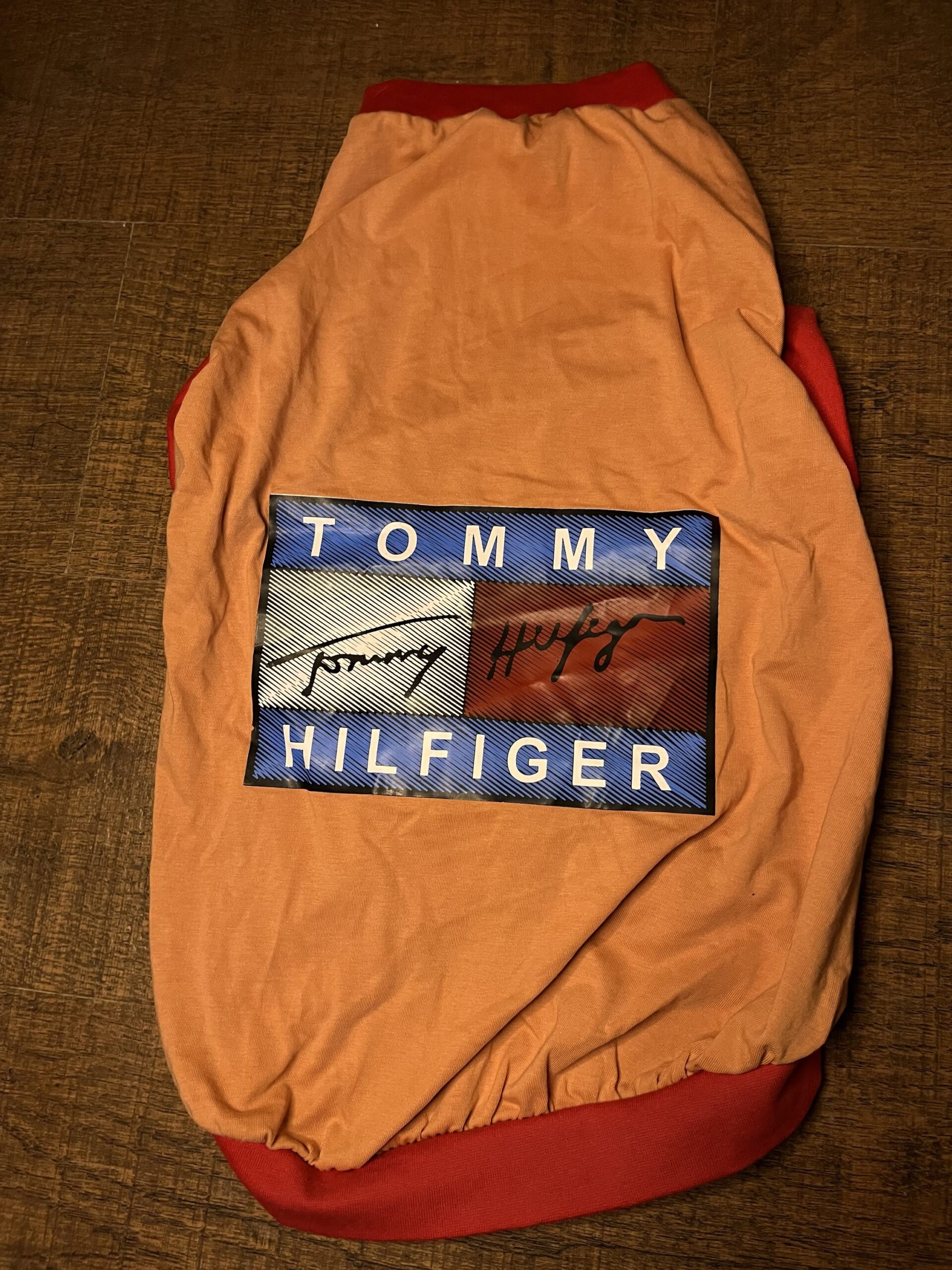 Tommy Hilfiger Inspired Orange Pet Tee - Image 2