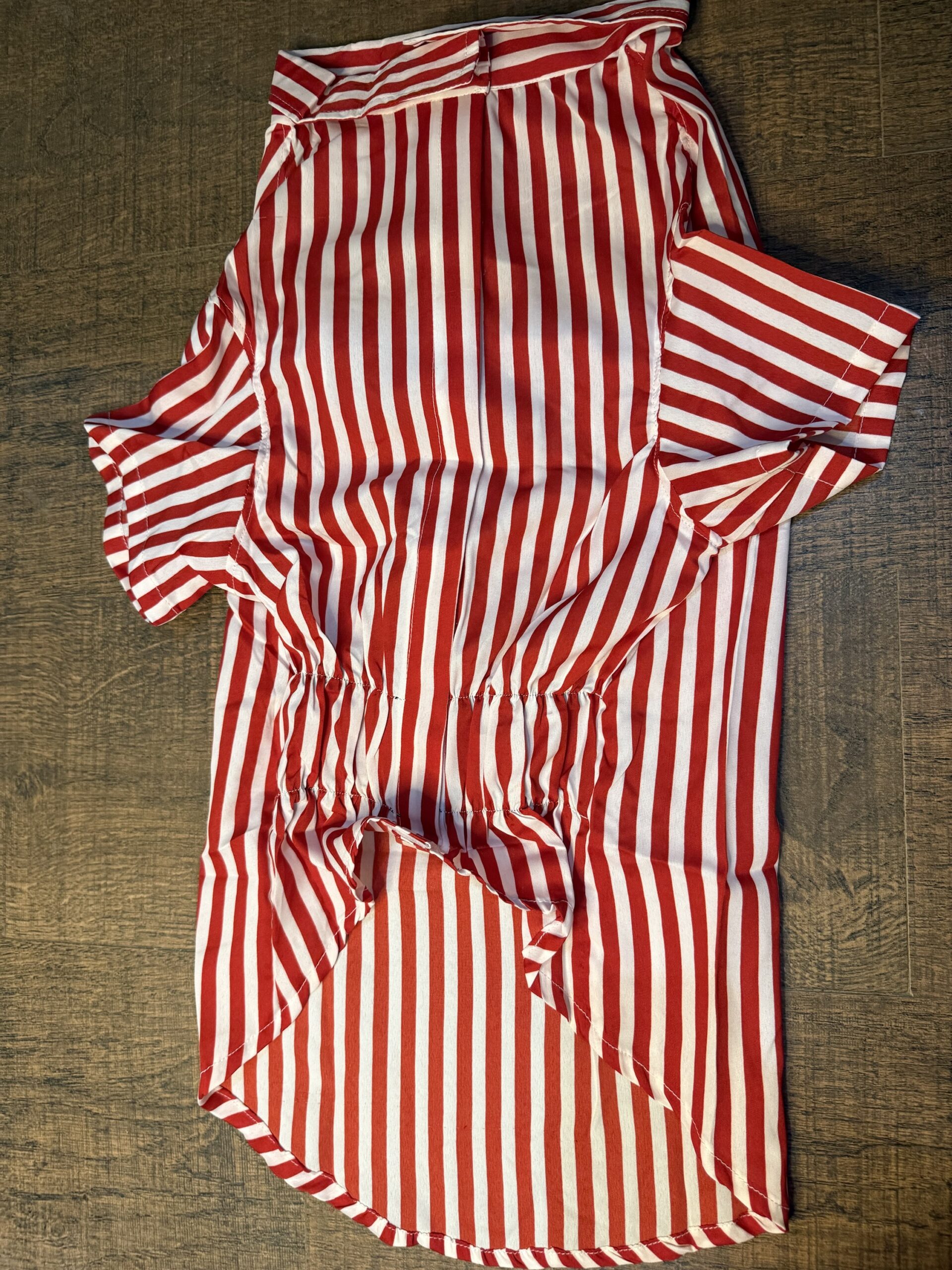 ❤️ Red & White Striped Dog Shirt - Image 2