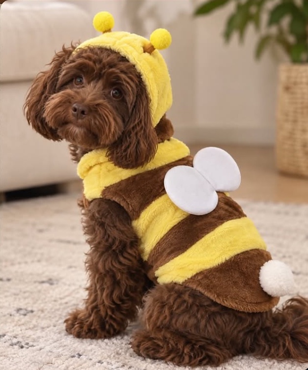 🐝 Honeybee Fleece Winter Outfit With Hood