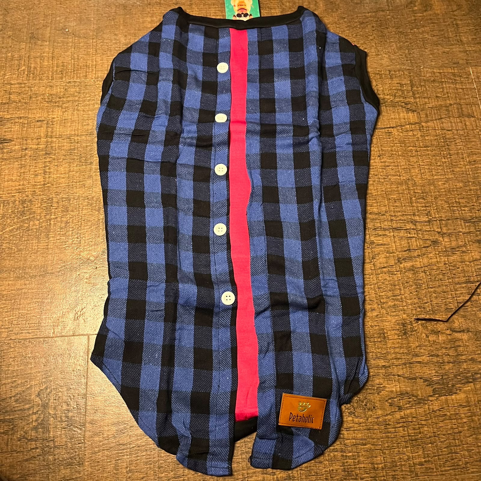 Blue & Black Checkered Winter Shirt-Style Tee - Image 2